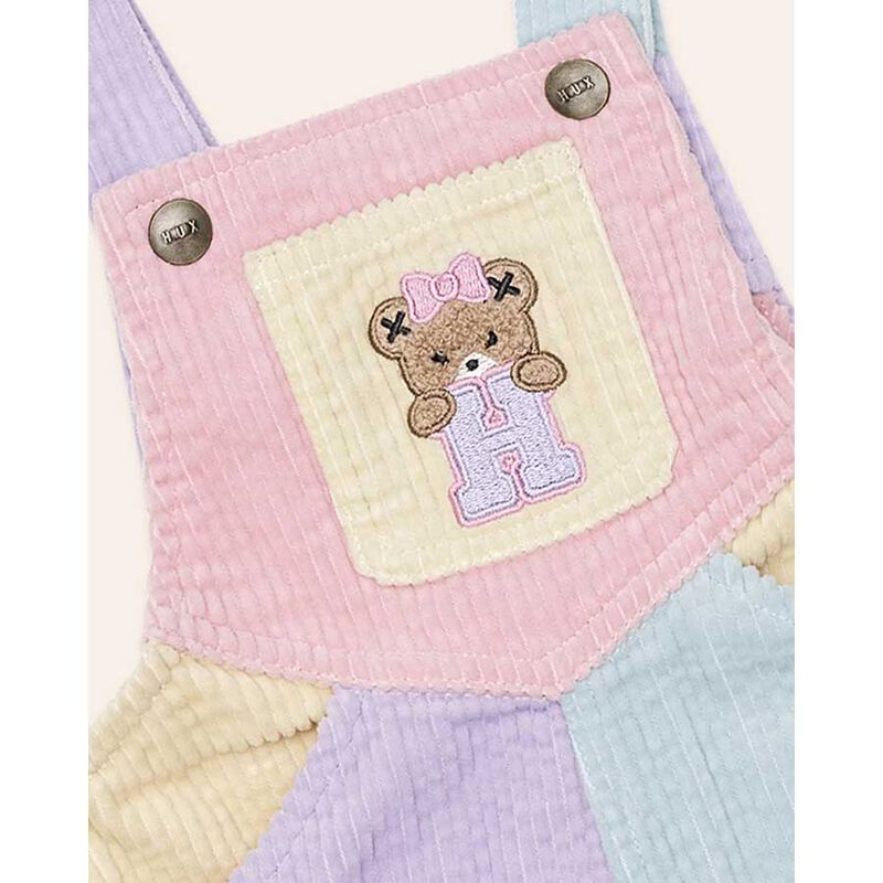 Huxbaby Blush Colour Block Overall 3-4Y image number 3